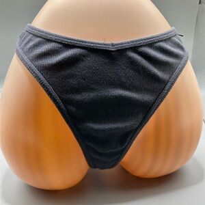 PINK Victoria's Secret  Dark Gray Cotton Thong 2019